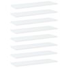 vidaXL boghylder 8 stk. 60x20x1,5 cm konstrueret tr&aelig; hvid