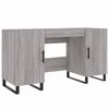vidaXL skrivebord 140x50x75 cm konstrueret tr&aelig; gr&aring; sonoma-eg