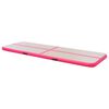vidaXL oppustelig gymnastikm&aring;tte med pumpe 600 x 100 x 10 cm PVC Pink