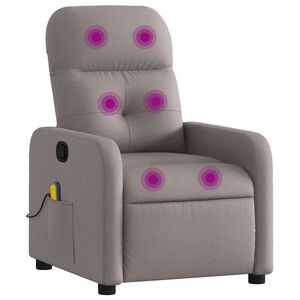 vidaXL massagestol stof gr&aring;brun