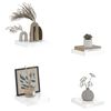 vidaXL v&aelig;ghylder 4 stk. 23x23,5x3,8 cm MDF hvid h&oslash;jglans