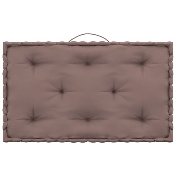 vidaXL hynder til pallesofa 7 stk. bomuld gr&aring;brun