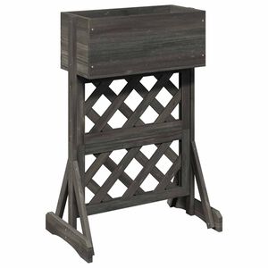 vidaXL Vertikal have trellis Gr&aring; 48 x 30 x 70,5 cm Massivt Fyrretr&aelig;