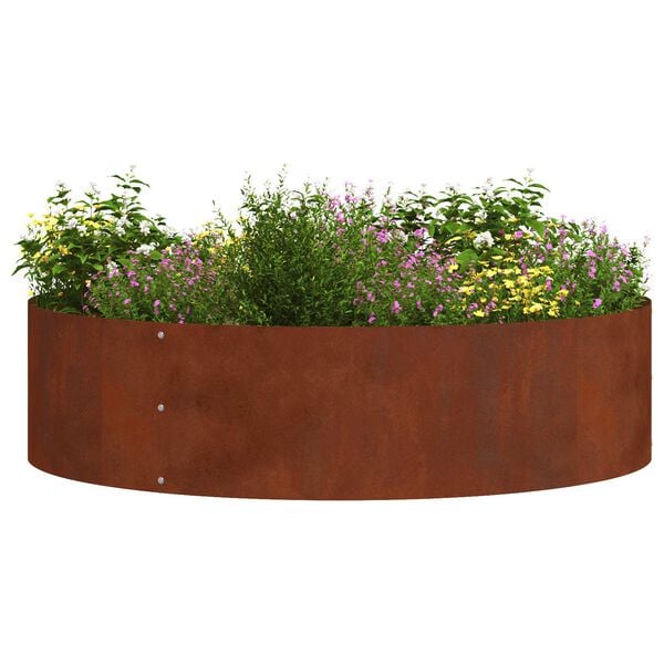 vidaXL Plante ring 5 pcs Brun 80 x 80 x 20 cm Cortenst&aring;l