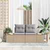 vidaXL Havem&oslash;belsofa Beige 184 x 62 x 85cm polyrattan