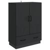 vidaXL Sideboard med skuffe Sort 66 x 34,5 x 92 cm Konstrueret tr&aelig;