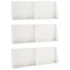 vidaXL St&oslash;ttemur 6 stk. 60 x 12 x 30 cm St&aring;l Hvid