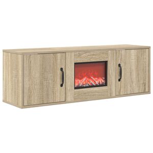 vidaXL Elektrisk pejs Sonoma-eg 110 x 30 x 36,5 cm Konstrueret tr&aelig;