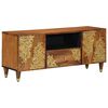 vidaXL TV-skab med hylde Honningbrun 105 x 33 x 46 cm Massivt mangotr&aelig;