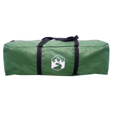 vidaXL 4-personers campingtelt med fortelt vandtæt grøn