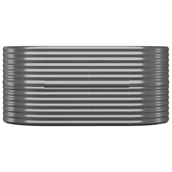 vidaXL plantekasse 152x80x68 cm galvaniseret stål antracitgrå