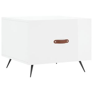 vidaXL sofabord 50x50x40 cm konstrueret tr&aelig; hvid h&oslash;jglans