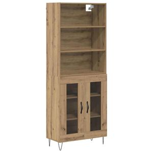 vidaXL Highboard 2 pcs Artisan Egetr&aelig; 69,5 x 34 x 180 cm
