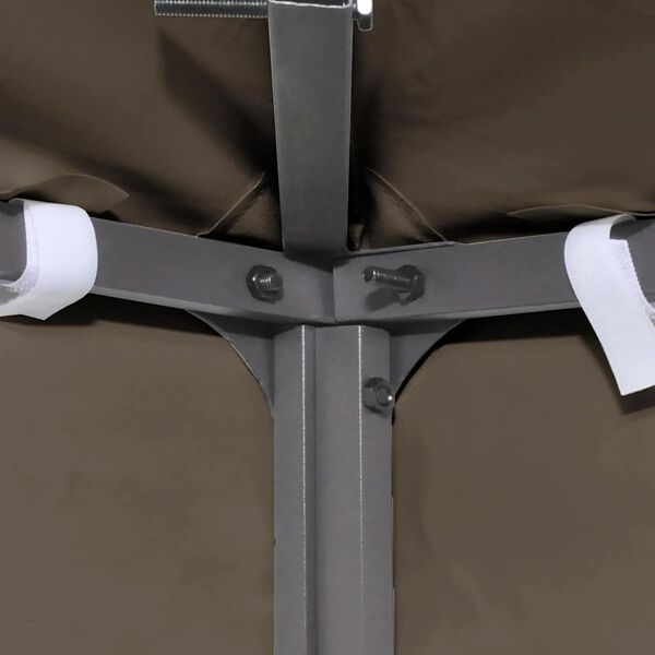 vidaXL pavillontopdække 310 g/m² 3 x 4 m gråbrun