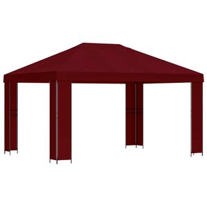 vidaXL Pavillon 4 &times; 3 m Bordeaux Polyester og St&aring;l 190 gsm