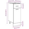 vidaXL H&aelig;ngeskab med skuffe Sort eg 30 x 46 x 81,5 cm Konstrueret tr&aelig;