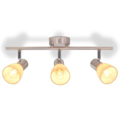 vidaXL loftslampe med 3 spotlys E14 sølvfarvet