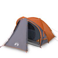 vidaXL 2-personers telt 320x140x120 cm 185T taft grå og orange