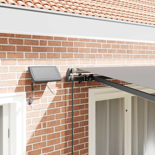 vidaXL Utrækkelig Markise Lysegrå 300 x 250 cm Stof