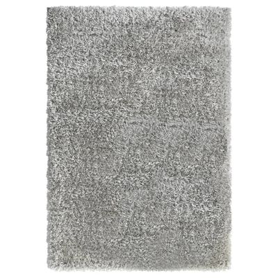 vidaXL shaggy gulvtæppe med høj luv 160x230 cm 50 mm grå
