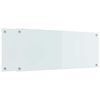 vidaXL K&oslash;kkenbacksplash 2 stk. Hvid 100 x 40 cm h&aelig;rdet glas