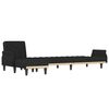 vidaXL L-formet sovesofa 271x140x70 cm velour sort