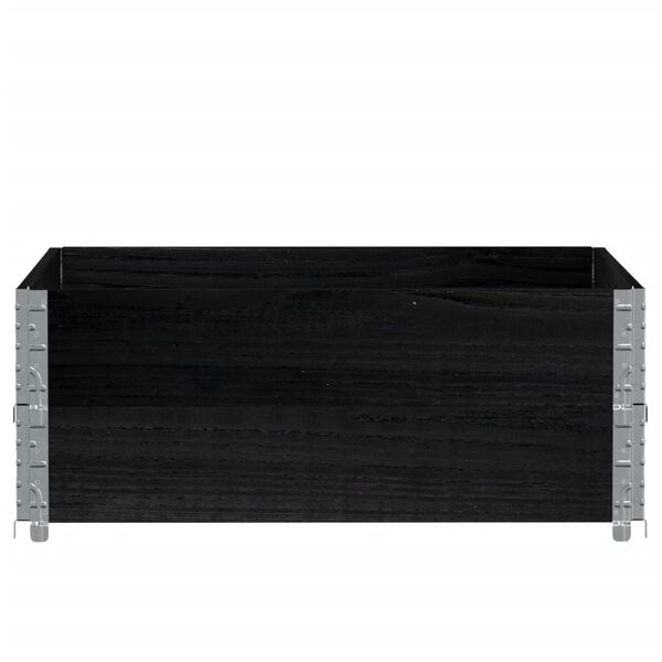 vidaXL plantekasse 100x100 cm massivt fyrretr&aelig; sort
