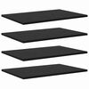 vidaXL Boghylde Br&aelig;t 4 pcs Sort 60 x 40 x 1,5 cm Konstrueret tr&aelig;