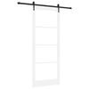 vidaXL Skyded&oslash;r Hvid 93 x 232 cm Massivt fyrretr&aelig; og glas