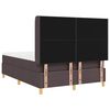 vidaXL Box spring seng med madras M&oslash;rk Brun 140 x 190 cm Stof