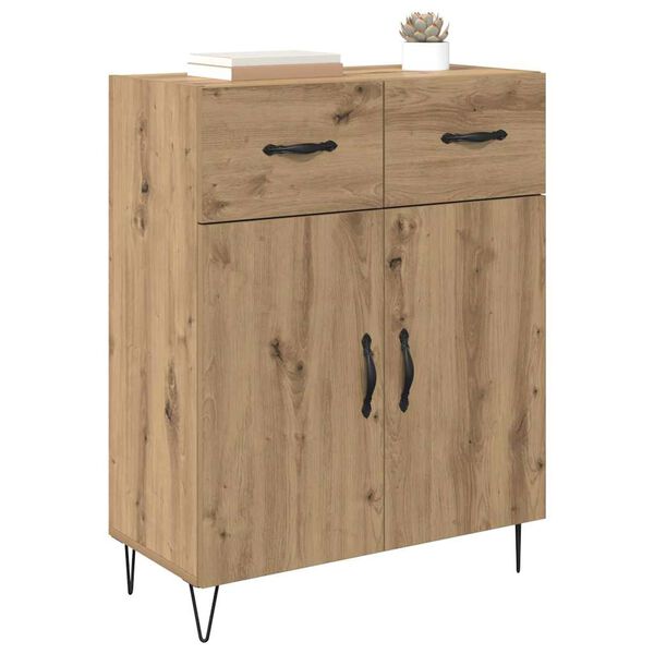 vidaXL Sideboard Artisan Egetr&aelig; 69,5 x 34 x 90 cm Konstrueret tr&aelig;