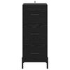 vidaXL Sideboard med skuffe Sort eg 34 x 34.5 x 90 cm Konstrueret tr&aelig;