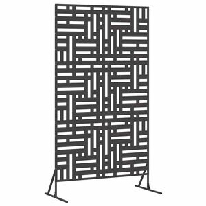 vidaXL Privatlivssk&aelig;rm 100 x 50 x 180 cm St&aring;l Sort