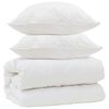 vidaXL Dyne med puder med pude 3 stk. Hvid Microfiber