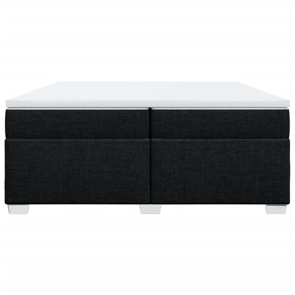 vidaXL kontinentalseng med madras 200x200 cm stof sort