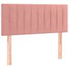 vidaXL kontinentalseng med madras og LED-lys 80x200 cm velour pink