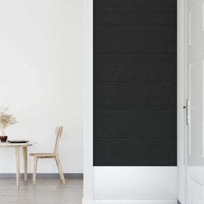 vidaXL vægpaneler 12 stk. 90x30 cm 3,24 m² stof sort