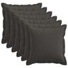 vidaXL Pudebetr&aelig;k 6 stk. HOUTEN M&oslash;rkegr&aring; 30 x 30 cm Faux Linned