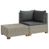 vidaXL 2 stk. Rattan Lounge S&aelig;t med Puder GENDT Naturlig rattan
