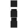 vidaXL væghylder 3 stk. 80x18x18 cm konstrueret trær sort