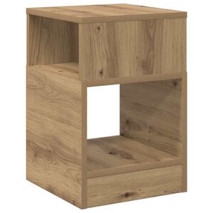 vidaXL Endebord Artisan Egetr&aelig; 30,5 x 30 x 45 cm Konstrueret tr&aelig;