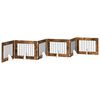 vidaXL Sammenklappelig hundegitter med stativer 6 pcs R&oslash;get eg 482 cm