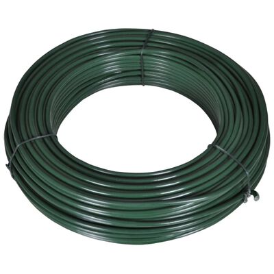 vidaXL hegnstråd 55 m 2,1/3,1 mm stål grøn