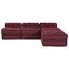 vidaXL Modulsofa 4 pcs Bordeaux Stof