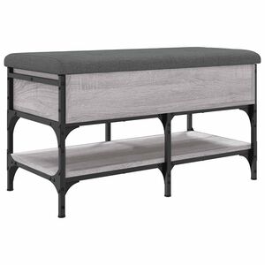 vidaXL skob&aelig;nk 82x42x45 cm konstrueret tr&aelig; gr&aring; sonoma-eg