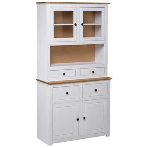 vidaXL sk&aelig;nk Panama-serien 93x40x80 cm massivt fyrretr&aelig; hvid
