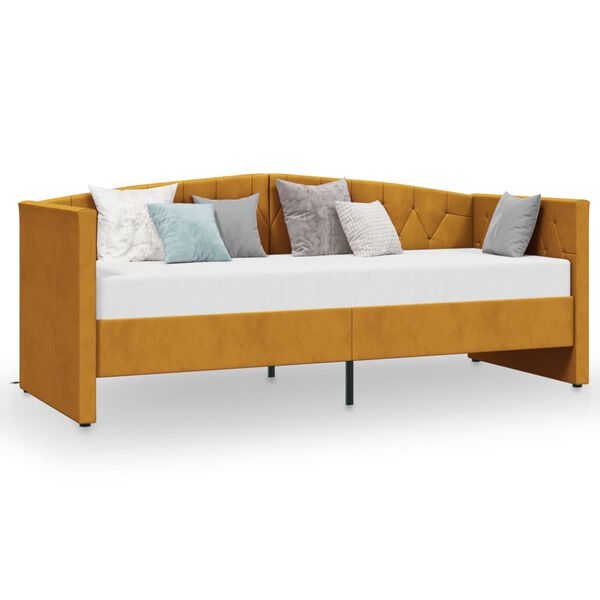 vidaXL daybed med madras og USB 90x200 cm fl&oslash;jl brun