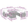 vidaXL sofas&aelig;t til haven 7 dele med hynder polyrattan beige