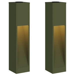 vidaXL Solar Led Sti Lys 2 stk. Varm hvid 18 x 18 x 80 cm