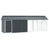 vidaXL Fuglebur Antracit 422 x 103 x 142 cm Galvaniseret st&aring;l